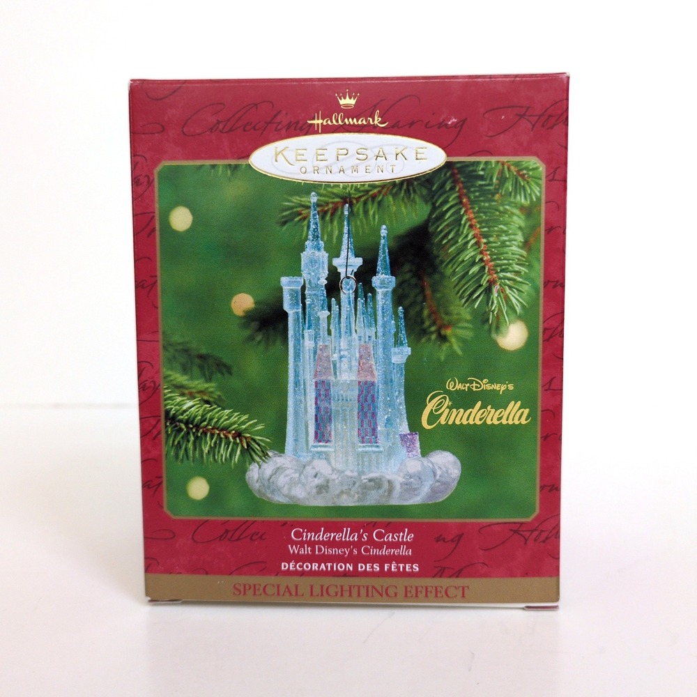 Vtg 2001 Hallmark Keepsake Disney Cinderella Castle Ornament Light Up Effect Box